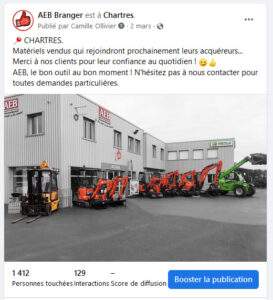 publication Facebook pour AEB